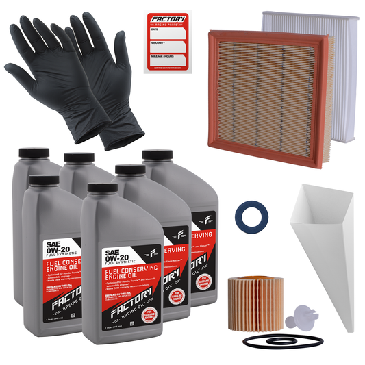 Deluxe Oil Change Kit for Toyota Sienna, Highlander, Lexus ES350, NX200T, NX300 0W-20 Full Synthetic - 6 Quarts